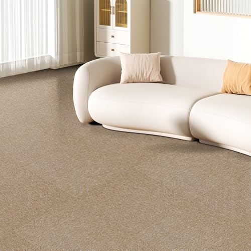 16-Pack 20"x20" Carpet Tiles, Non-Adhesive Soft Padded Floor Squares with Seamless Look for Home, Office, Indoor & Outdoor Use (43 Sq Ft) (J1)
