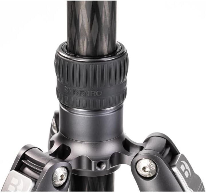 Close-up of a tripod leg with a rubber foot attached