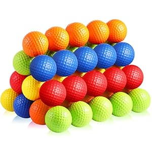 Yunsailing 50 Pack Foam Golf Practice Balls Realistic Feel Flight Training Golf Balls Bulk for Indoor or Outdoor Backyard