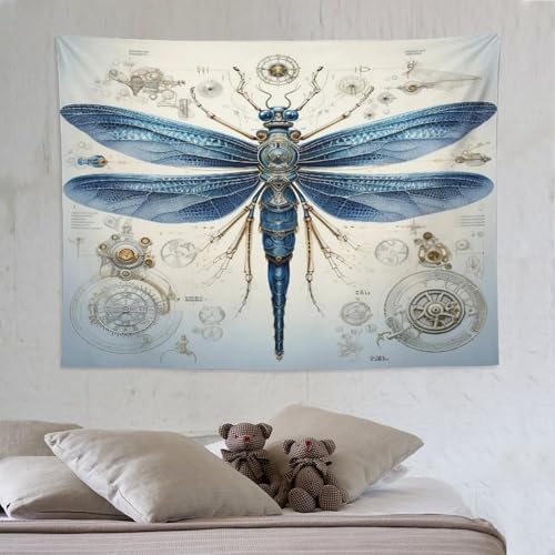 Tapisserie libellule : masquez un mur vide avec ce tissu 150x200cm