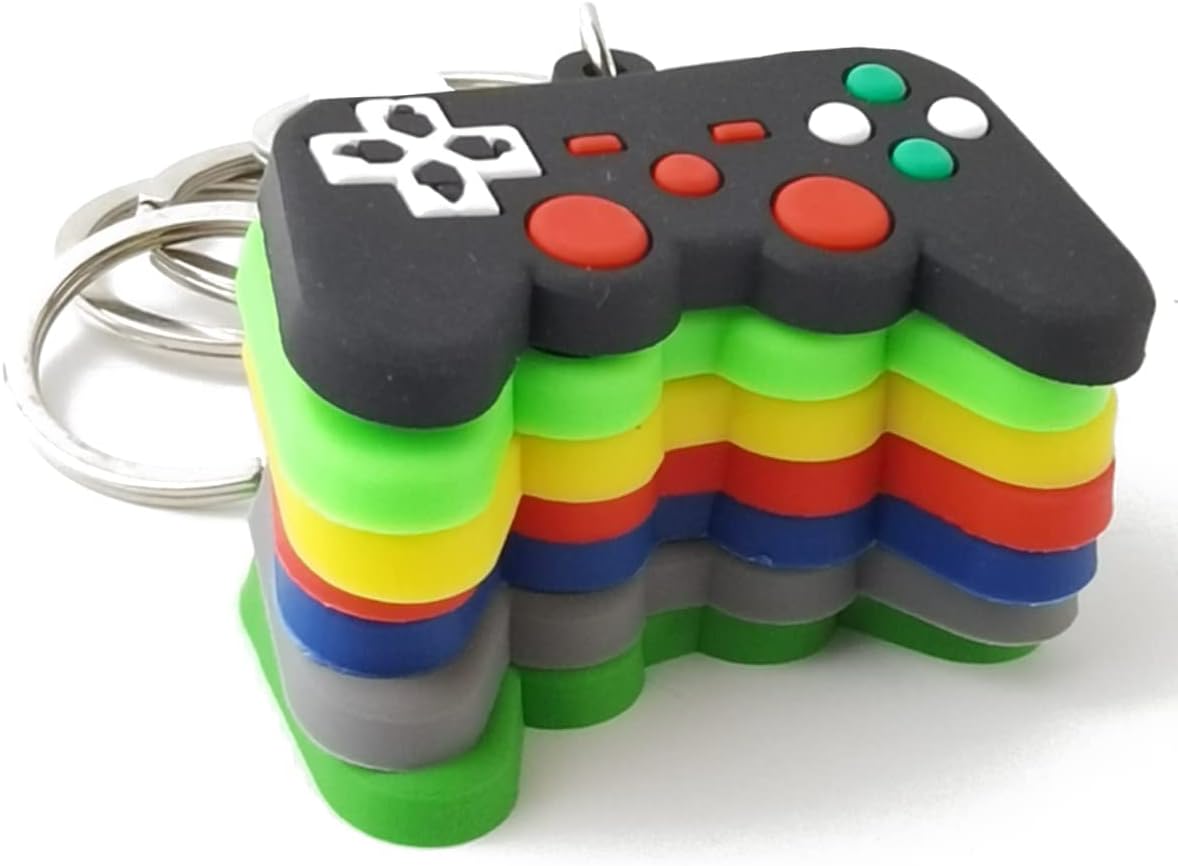 NSBELL 42PCS Video Game Controller Keychains Game Controller Handle Key Ring Video Game Keychain Pendant for Video Game Party Favors Birthday Baby Shower Child Present