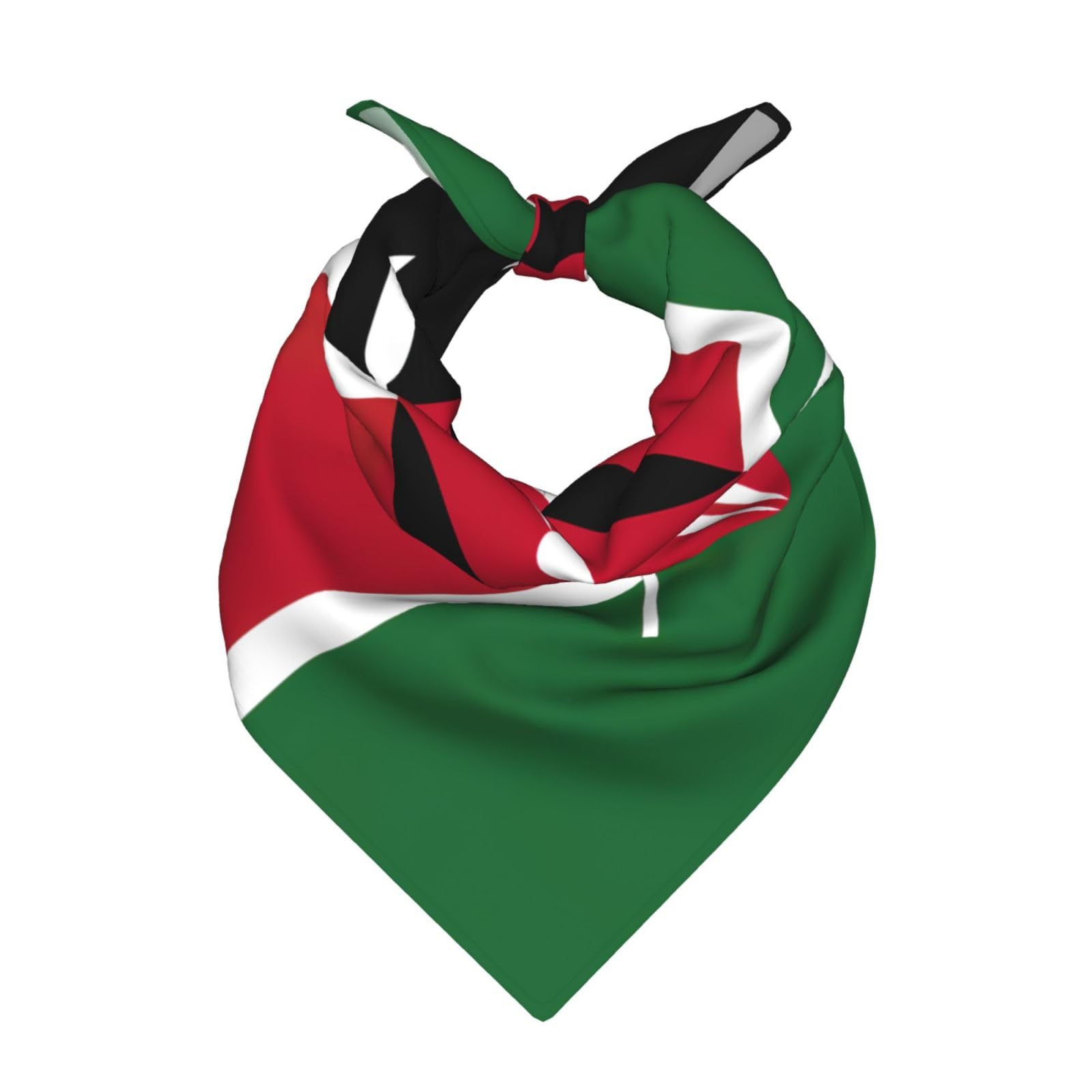 FSCEV Flag Of Kenya Bandanas For Women Or Men Square Headscarf Fashionable Tie Flight Attendant Scarf