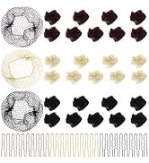 30 Stück Unsichtbare Haarnetze, Duttnetz Elastische mit 30 Stück Haarnadeln für Haarnetz Ballett ...