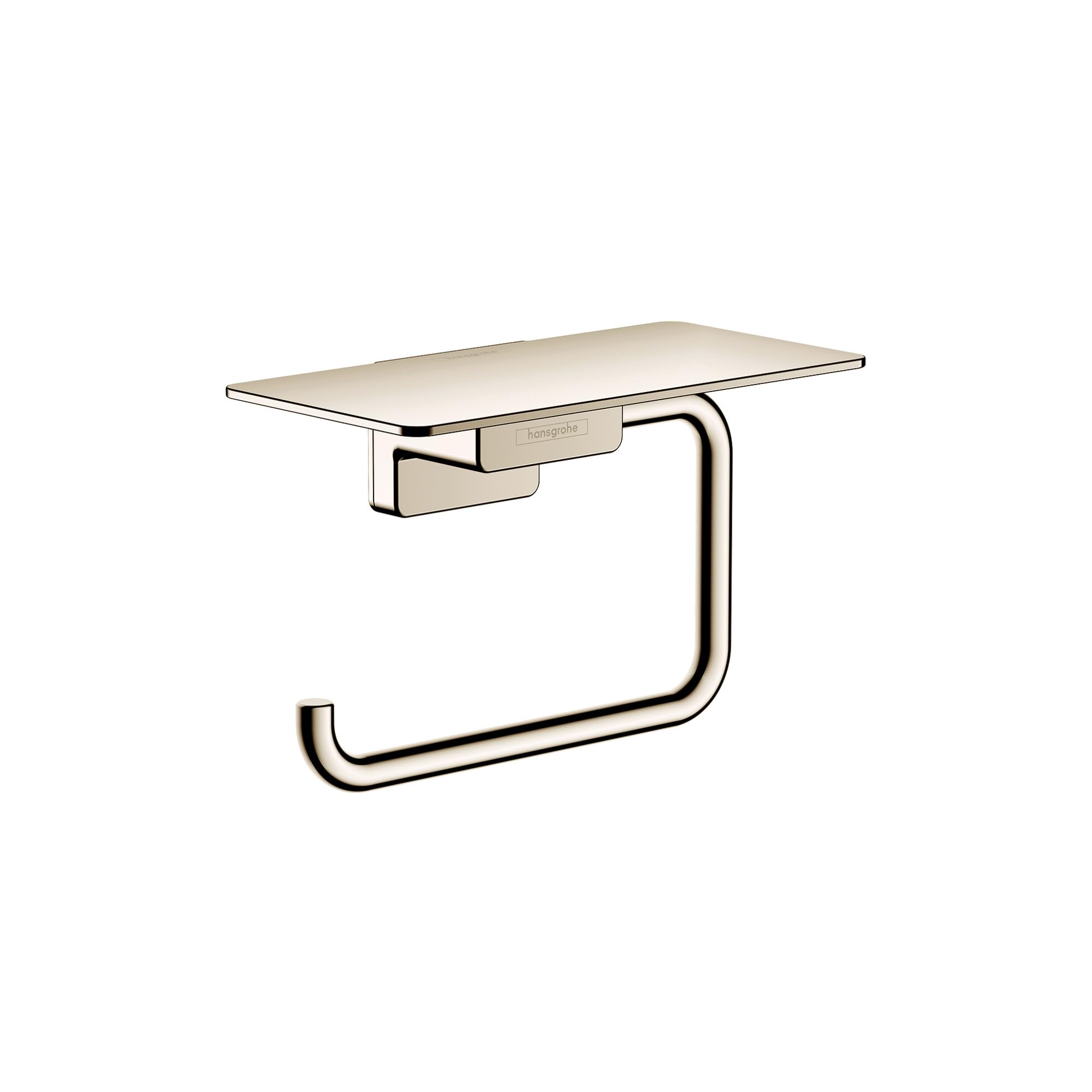 hansgrohe AddStoris 6-inch Toilet Paper Holder with Shelf in Brushed Nickel, 41772820 — Amazon image 7
