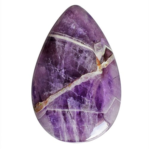Améthyste chevron cabochon poire dos plat pour réussir tous vos sertissages