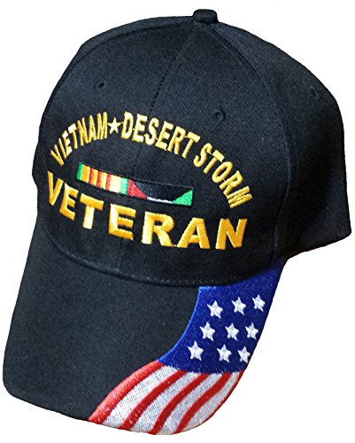 Buy Caps and HatsVIETNAM and DESERT STORM VETERAN Baseball Cap Black Hat
