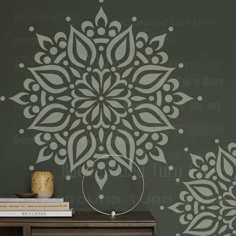 Stencil Mandala Tropicale Grande 70cm - Riutilizzabile Per Pareti E Decorazioni - Foto 7