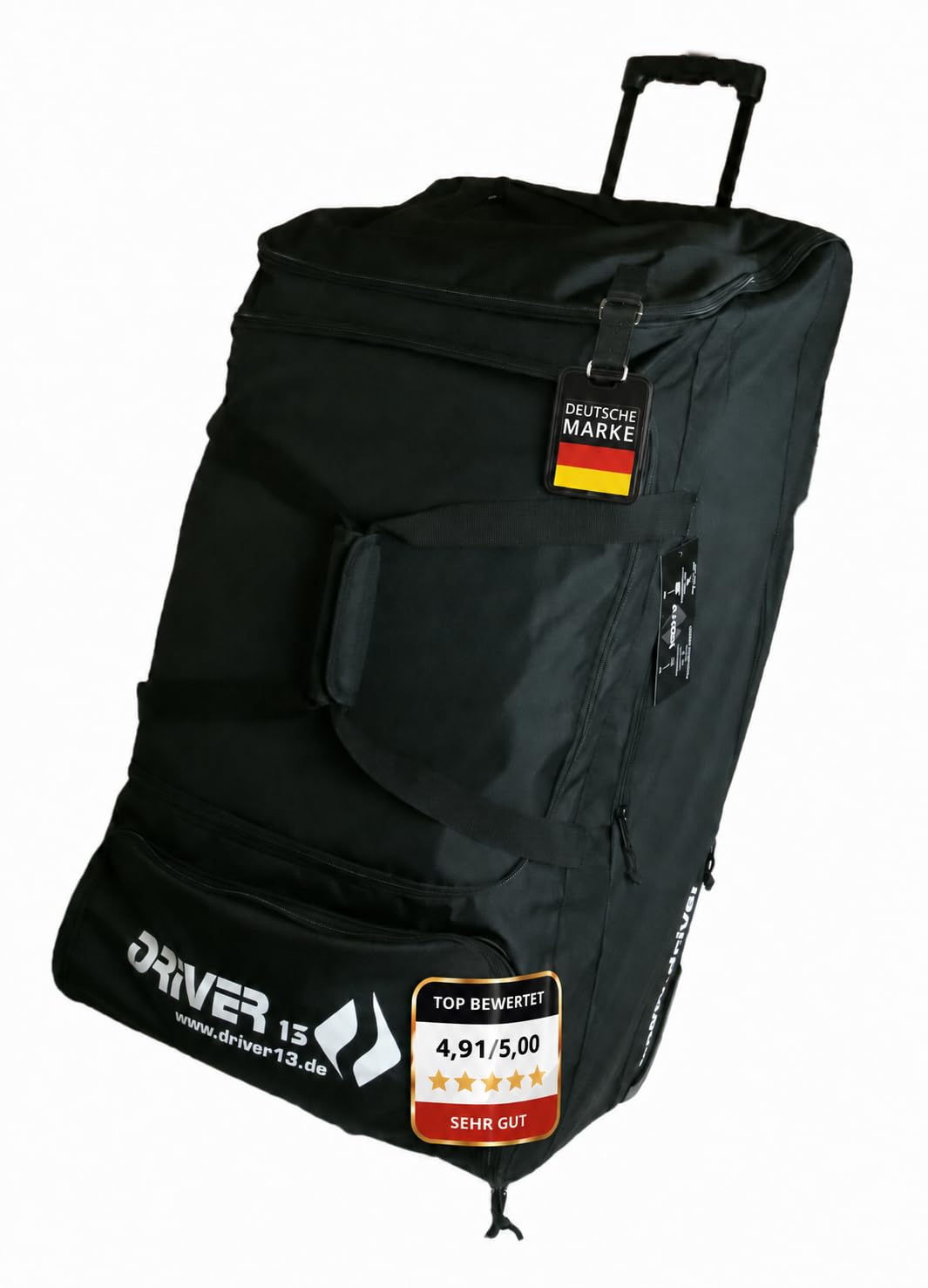 Driver13 Full Equipment Bag – torba podróżna na kółkach (trolley), 185 l, torba na sprzęt do motorsportu i outdooru, 92 x 46 x 45 cm, czarna