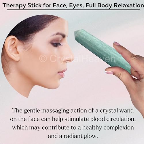 Image of Crystal Heaven Amazonite Crystal Wand - Pointed Crystal Wand For Energy Healing, Chakra Balancing, Meditation And Home Decor - Crystals And Healing Stones For Gift