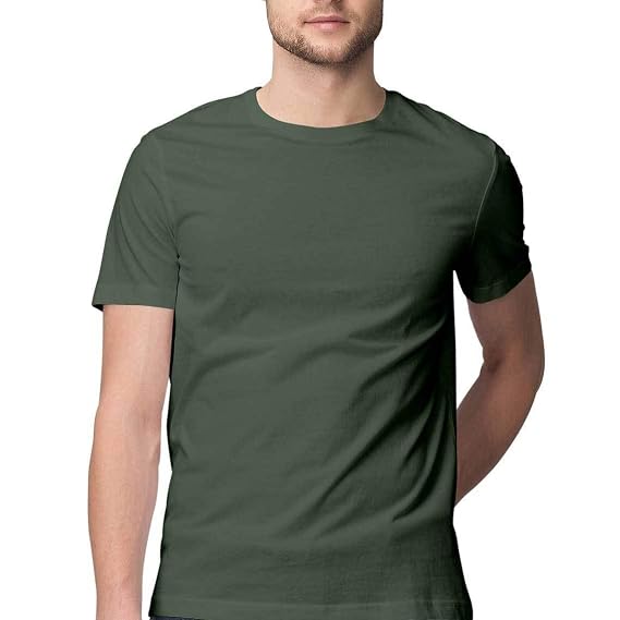 Round Neck T-Shirt (Olive Green 