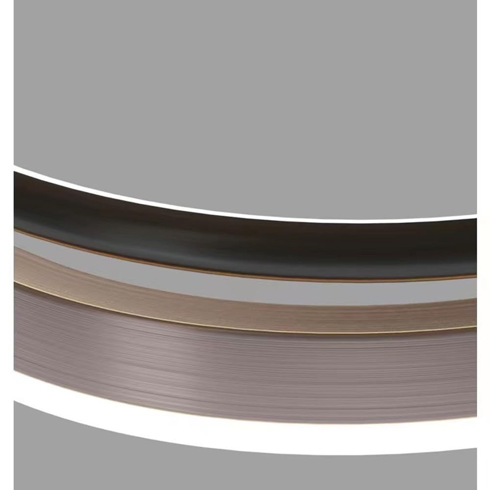 Lampadario rettangolare ad anello a LED per tavolo da pranzo Lampadario circolare di metà secolo 3000K Lampada a sospensione lineare in acrilico nero oro bronzo per isola cucina Soggiorno Hotel Foyer