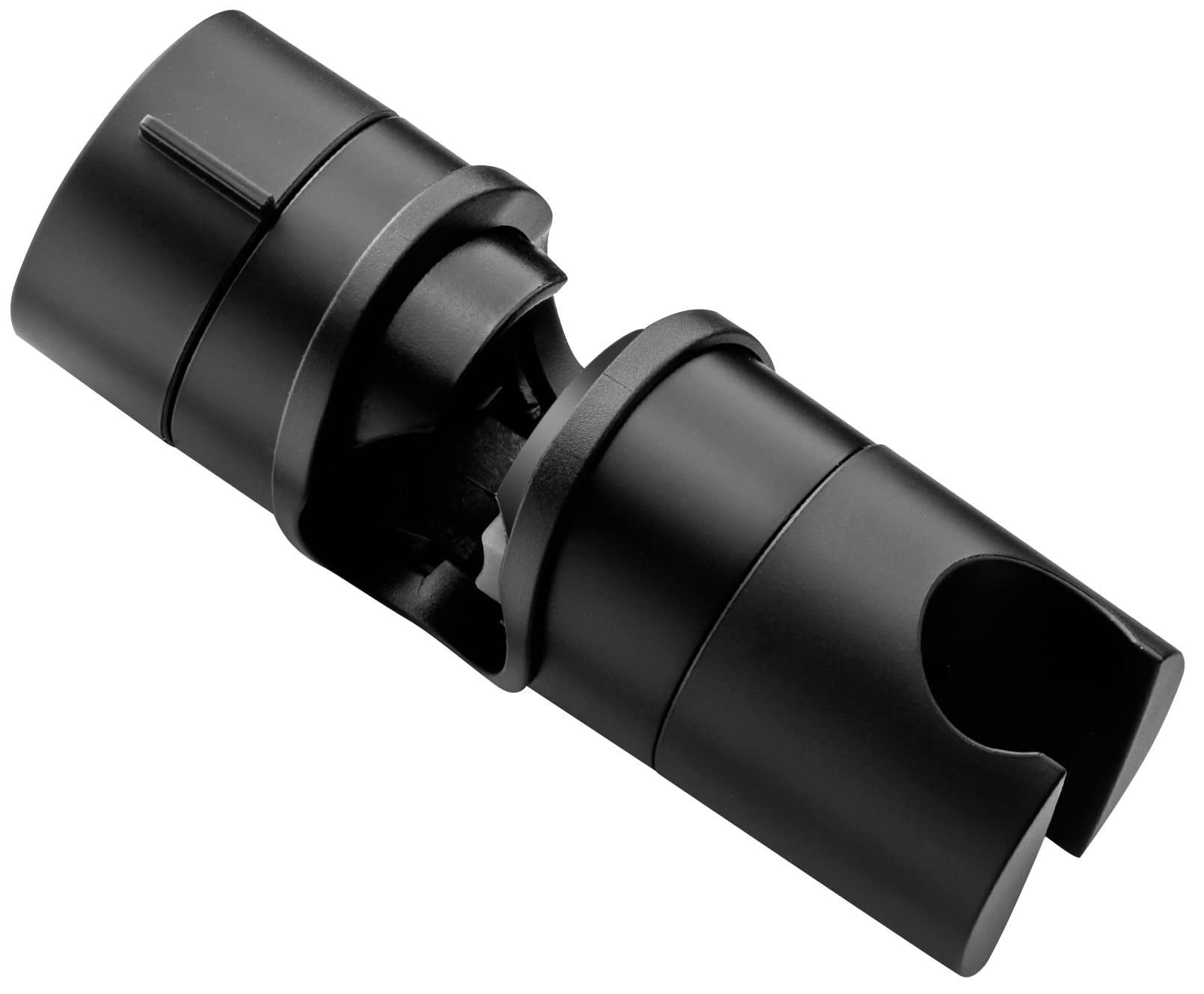 Adjustable Shower Head Holder for Slide Bar,Universal 18-25MM O.D. Rail Head Bracket Holder for Slide Bar Slider Clamp Bathroom Replacement 360 Degree Rotation Sprayer Holder (Black)