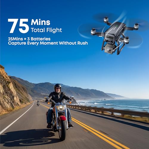 Image of Bwine F7GB2 Pro Drones with Camera for Adults 4K UHD Aerial, 3-Axis Gimbal, 10000FT Control, 75 Mins Flight Time with 3 Batteries, GPS Follow, Waypoint, Orbit Fly, Auto Return, Beginner Mode