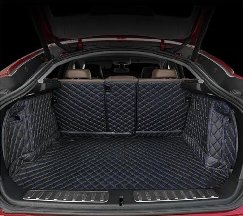 FUNFOB Car Boot Liners For Volvo For XC40 2020-2025 Auto Full Coverage Trunk Mat Cargo Liner Interior Accessories Boot Liner(Black-Blue)