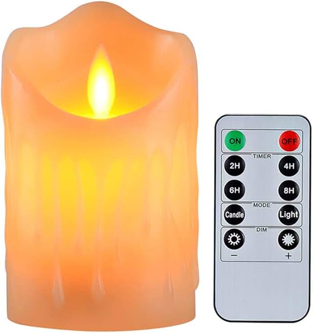 flameless candles with realistic flame