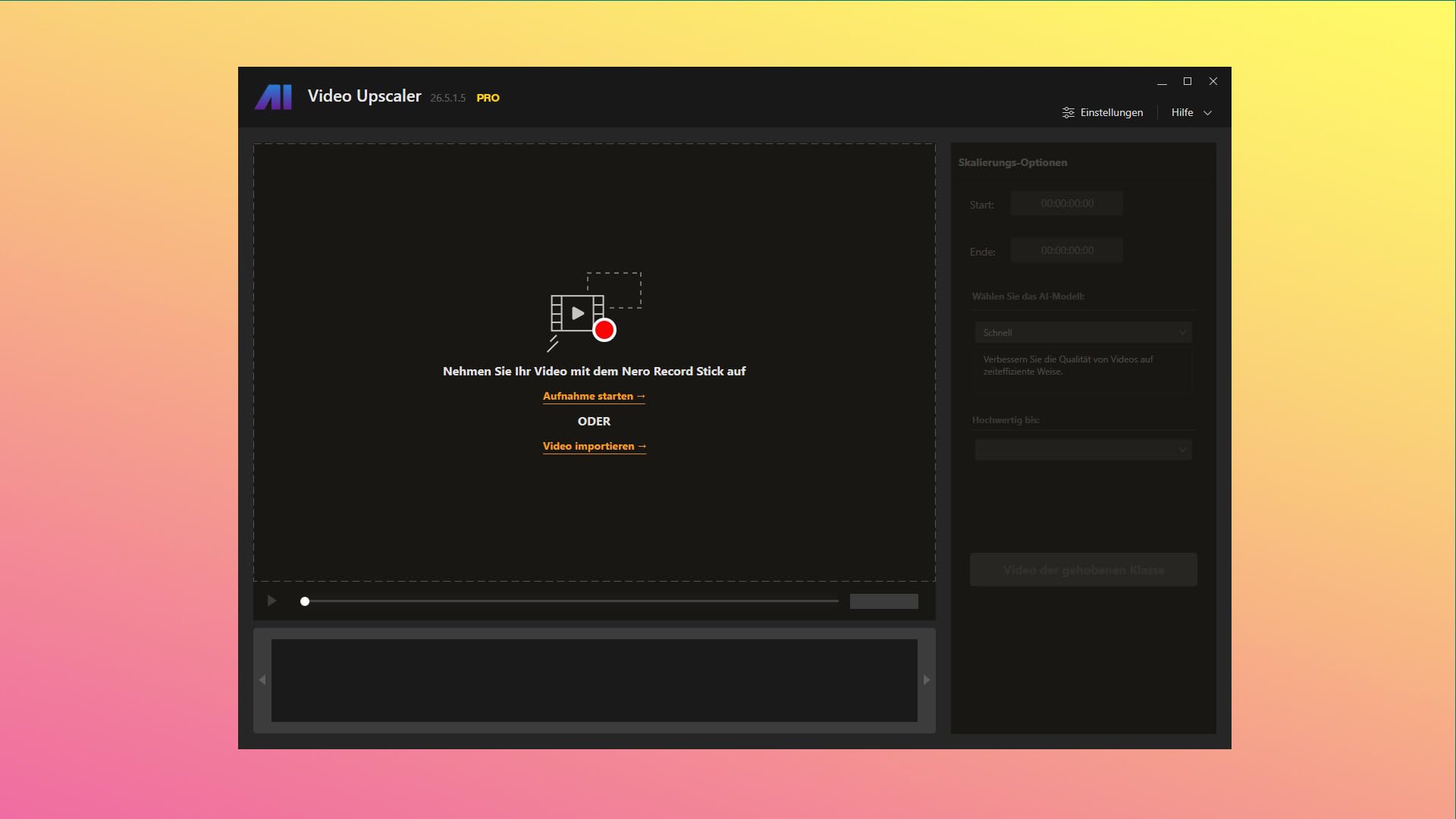 Nero AI Video Upscaler 365 | Videoqualität verbessern | KI | Superauflösung | Rauschunterdrückung | 4K Upscaling | Windows 11 / 10 | 1 Gerät | Jahreslizenz | Aktivierungscode per Email