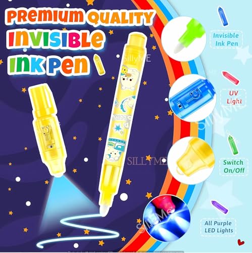 Image of ECLET CRAFT Portable Invisible Magic Pen with UV-Light (Set of 12) (Random Color)
