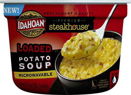 Idahoan Steakhouse Loaded Potato Soup, Made with Gluten-Free 100-Percent Real Idaho Potatoes, 2.4