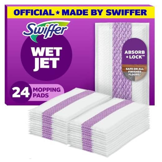 Swiffer WetJet Hardwood Floor Cleaner Spray Mop Pad Refill, Multi Surface, 24 Count