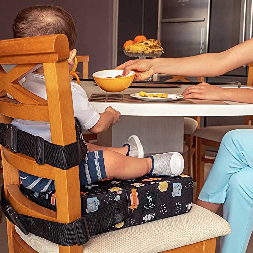 Kit Assento de Alimentação Almofada de Elevação Com Cinto Para Bebes e Crianças Tema Pets Alce