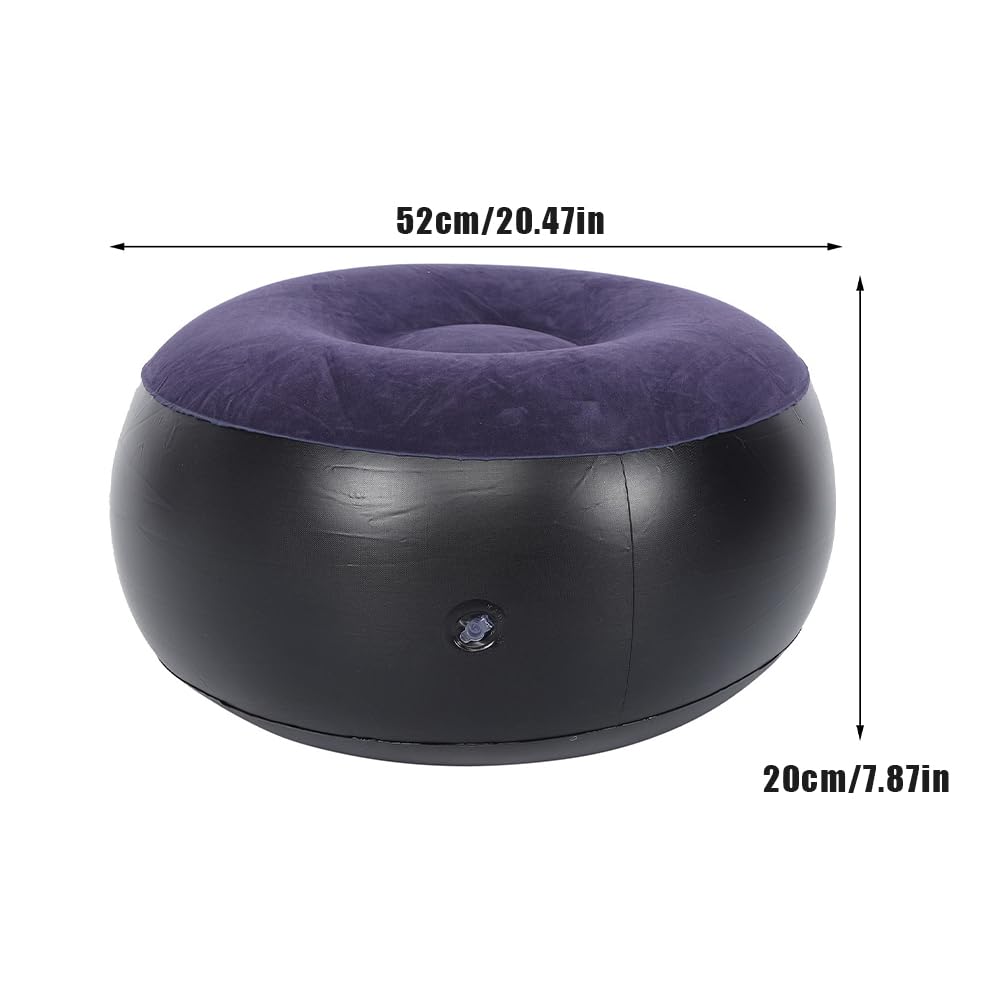 Tabouret Gonflable Intérieur Extérieur, Flocage Repose Pieds Canapé Coussin Rond Pouf à Air Pour Enfants Tout Petits Adultes Maison Patio Jardin Camping Yoga Noël maison jardin jeux pique niques plage