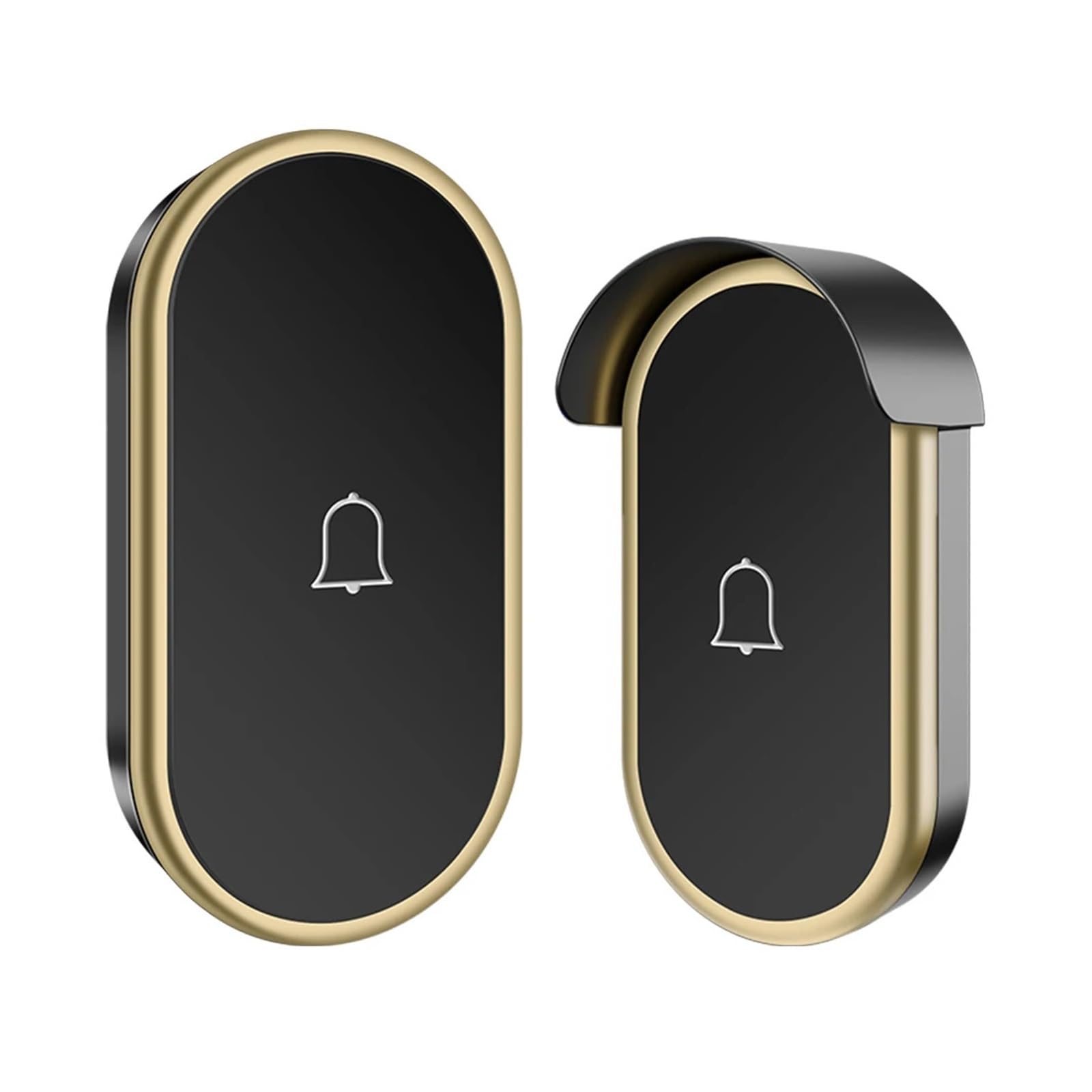 SAeWare S for Employees Small Business, campanello senza fili impermeabile viene fornito con campanello antipioggia Smart Home campanello di benvenuto, nero, oro