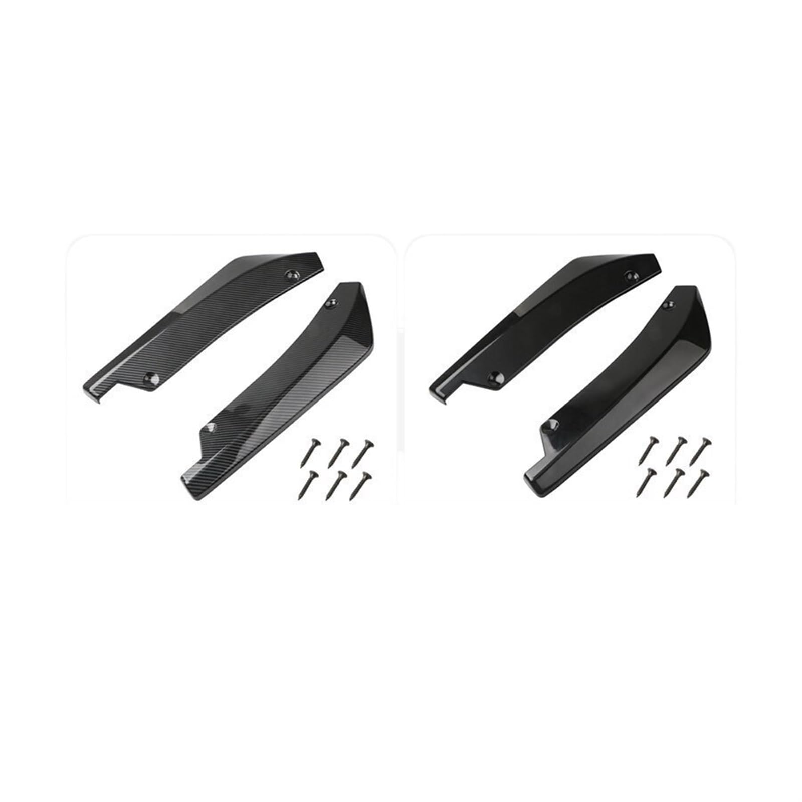 Premio 2 per pezzi Car Surround in fibra di carbonio pacchetto posteriore angolo anti collisione accessori modifica esterni universali spoiler(2pcs Carbon fiber)