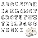 Paquet de 74 breloques de chaussures en PVC Chiffres lettres bracelets forme adaptée aux chaussures shoe charms de sabot et bracelet cadeaux de fête décoration