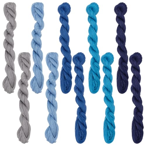 FREEBLOSS Hilos de Algodón 10 Colores Sashiko 10x50m miniatura 1