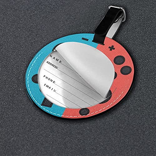 Luggage Tag Video Game Gamer, Pu Leather Bag Travel Suitcases Id Identifier Baggage Label for Women Men Boys Girls3