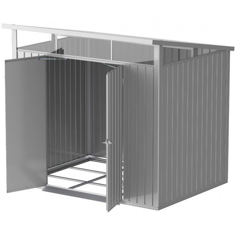 EzoozaDuramax Palladium 8'x6' Metal Shed with Two Doors 209 x 249 x 231 cm Grey