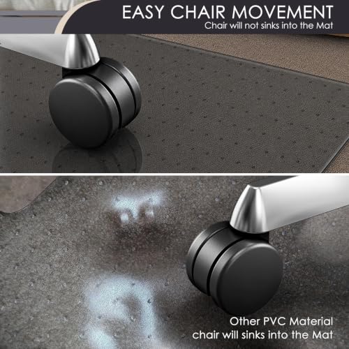 Image of Kuyal Office Chair Mat for Carpet, Set of 2, Heavy Duty Computer Chair Mat