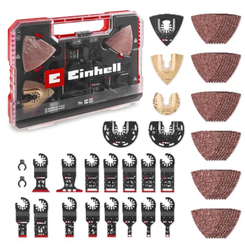 70 Parça Multi-Tool Seti, Dalma ve Yarım Daire Testere Bıçakları, Delta Raspa, Taban Plakası, Zımpara Kağıdı, Dremel Adaptörü