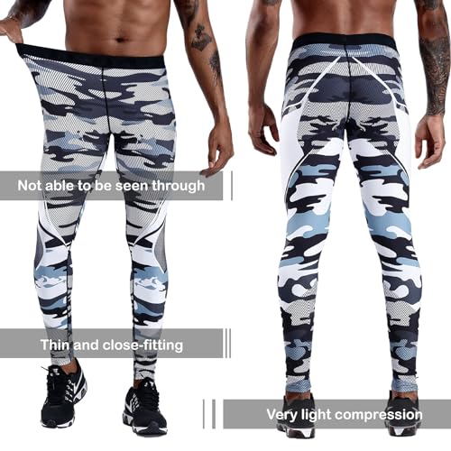 Compression Pants Men UV Blocking Running Tights 1 or 2 Pack Gym Yoga Leggings for Athletic Workout3