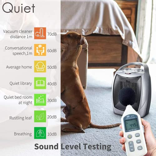 Brightown Portable Electric Space Heater, 1500W Energy Efficient Ceramic Heater with Overheat & Tip-over Protection, Thermostat & 3 Modes, Silent Space Heater for Room Home Bedroom Office Desk - Image 4