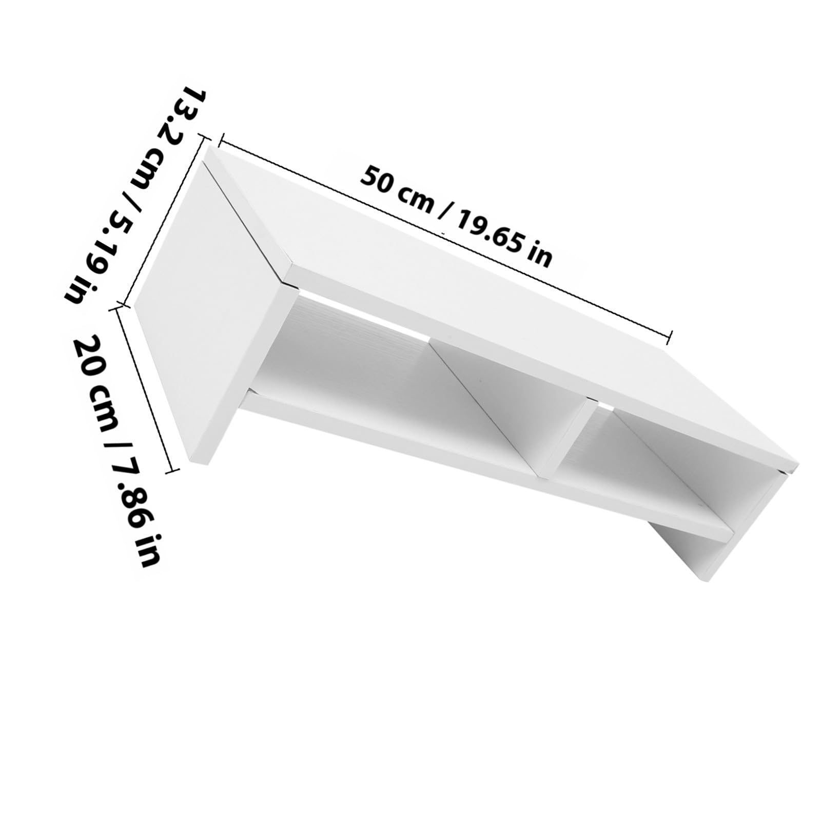 Hemobllo Supporto per Monitor da Scrivania in Legno Doppio Ripiano, Rialzo Organizzatore per Ufficio, Massimizza Spazio e Ordine sulla Scrivania