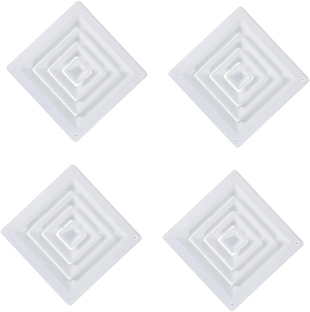 ARTIBETTER 4pcs Air Supply Register Grille Drop Ceiling Vent Cover for System Sturdy Construction for Bathroom Kitchen and Office Ventilation