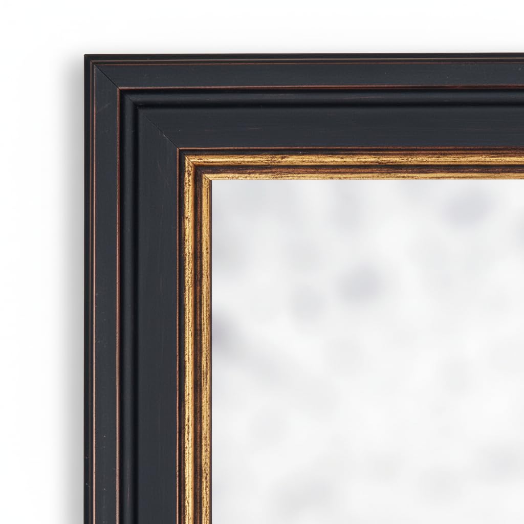 Victor Ramka na zdjęcia "Goya" czarno-złota w zestawie 3 szt. 21 x 30 cm, rama: 31 x 19 mm, ramka w stylu vintage z odpornym na pęknięcia szkłem akrylowym