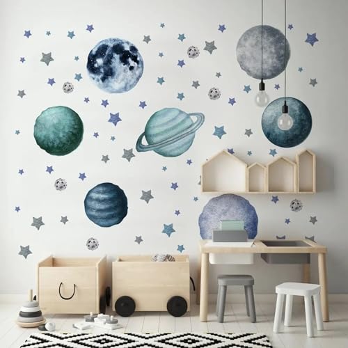 Vinilos decorativos Planetas y Estrellas para pared miniatura 2
