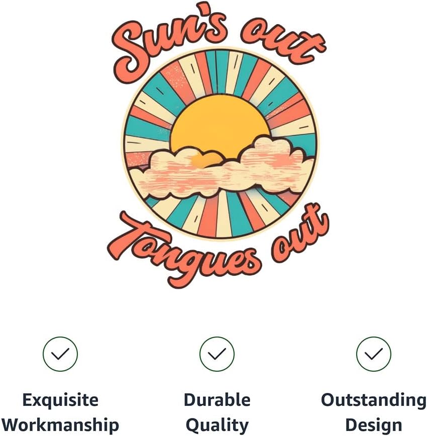 Sun's Out Tongues Out Dog Shirt with Hoodie - Vintage Dog Hoodie - Quote Dog Clothing - Pink White, 2XL