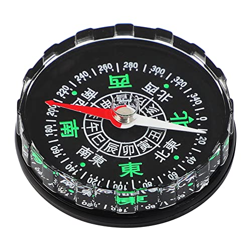 Brújula de orientación pequeña uxcell, brújula de supervivencia para senderismo y camping, brújula portátil con lente para expedición y exploración, 1 pieza, color negro