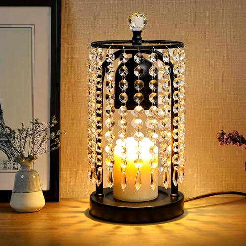 Candle Warmer Lamp with Timer and Dimmer - Electric Candle Warmer ,Crystal Candle Lamp for Bedroom Decor, Flameless Scented Candle Light Warmer,House Warming Gifts New Home, Christmas Gifts for Women