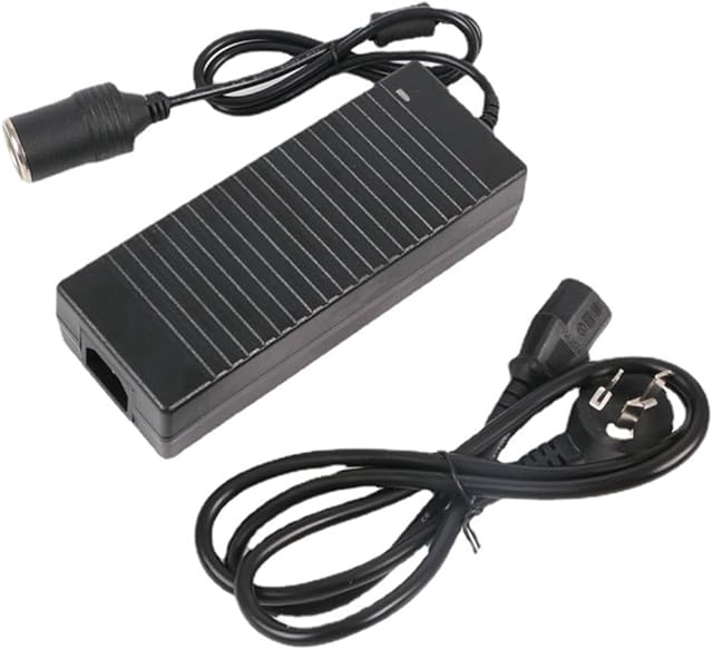 Przetwornica napięcia 230 V na 12 V  180 W/15 A adapter sieciowy do samochodu, z bezpieczną, w pełni miedzianą zapalniczką