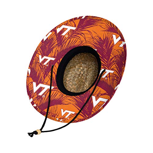 Image of FOCO Men's NCAA College Team Logo Floral Straw Sun Hat