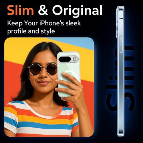 Image of Jkobi Lifetime Anti-Yellow MagSafe Compatible Clear Back Cover Case for Google Pixel 9 (Sleek Hard Crystal | Shockproof and Camera Protection)