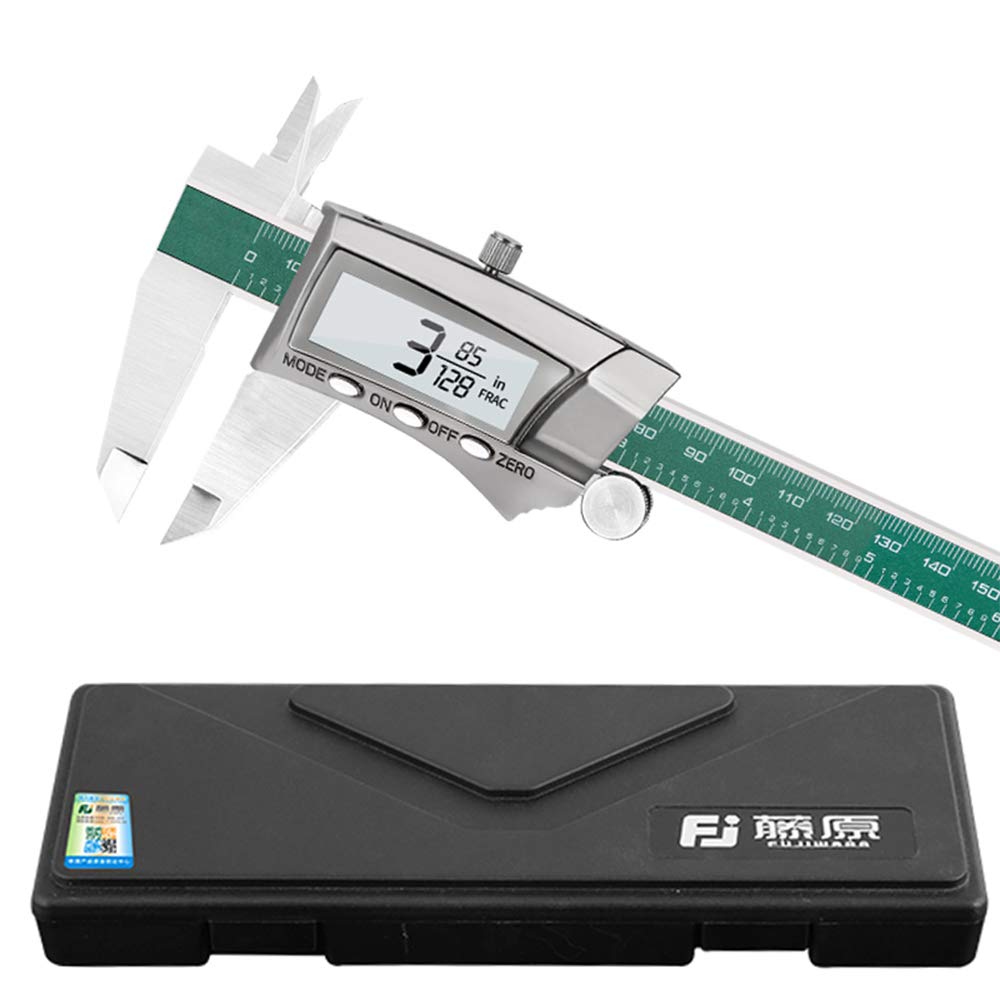 AKT Elektroniczna suwmiarka 150 mm zakres pomiarowy LCD cyfrowa IP54 z przelicznikiem jednostek/pudełkiem do przechowywania, bardzo precyzyjne narzędzia pomiarowe, 150 mm