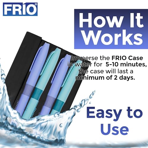 Image of Frio Extra Large Insulin Cooler Travel Case Black | 45+ Hours Insulin Cooling, No Icepacks Needed | Holds 8 Insulin Pens or Vials | Diabetes Travel Case, UK Made, Portable Daily Insulin Storage