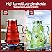 High Borosilicate Glass pitcher—Christmas tree design, dopamine-hued color scheme. Beyond serving as a vessel for all beverages, it makes an ideal gift or festive decor piece.