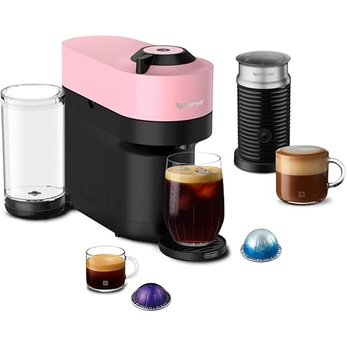 Nespresso Vertuo Pop+ Coffee and Espresso Maker by De'Longhi with Milk Frother, Candy Pink
