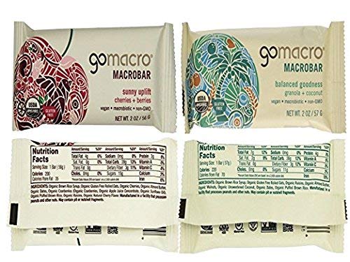 Gomacro Variety Pack, 1 Bar Each (Pack Of 12) - 12 Flavors Including 3 New Flavors #TOP4
